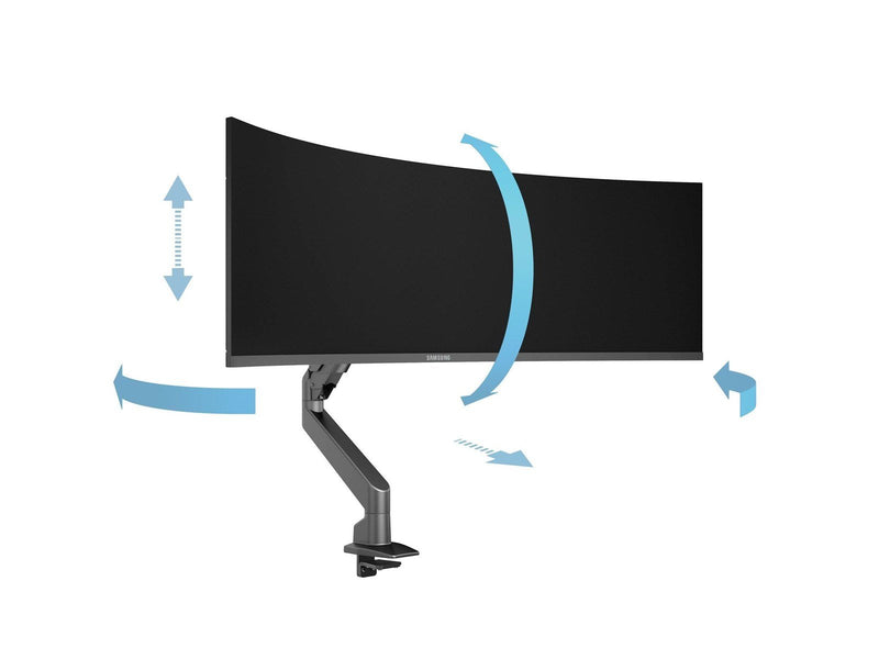 Multibrackets M - mounting kit - articulating - for curved LCD display - black 21 kg 49" 100 x 100 mm