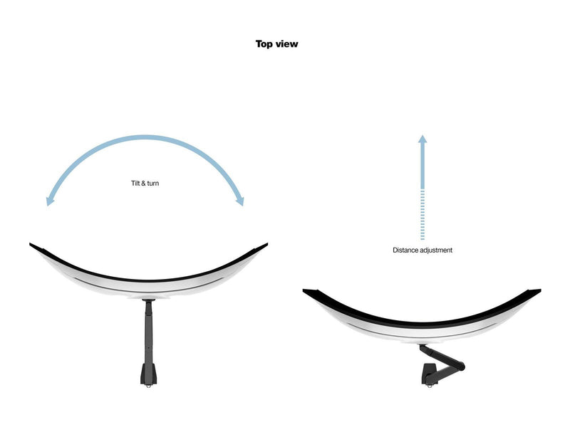 Multibrackets M - mounting kit - articulating - for curved LCD display - black 21 kg 49" 100 x 100 mm