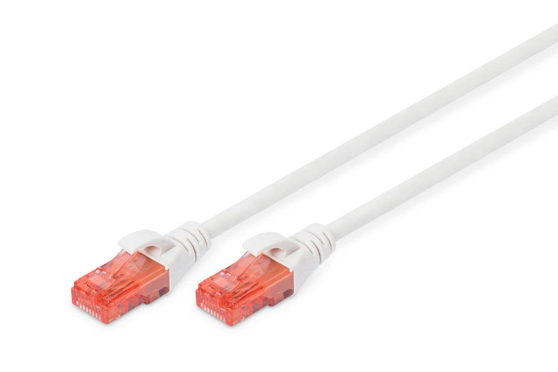 DIGITUS Patch-Kabel RJ-45 (M) zu RJ-45 (M) 2m Kupfer U/UTP Cat 6 weiß (DK-1617-020/WH)