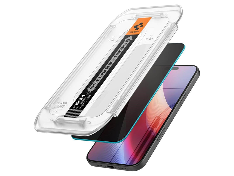 Spigen Glass tR EZ Fit HD (Privacy) 1 Pack - Transparency - iPhone 16 Pro