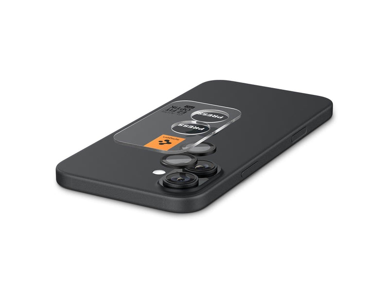 Spigen Glass tR EZ Fit Optik Pro 2 Pack - Black - iPhone 16/16 Plus