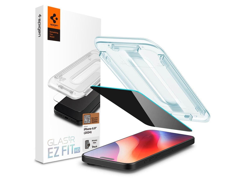 Spigen Glass tR EZ Fit HD (Privacy) 1 Pack - Transparency - iPhone 16 Pro Max