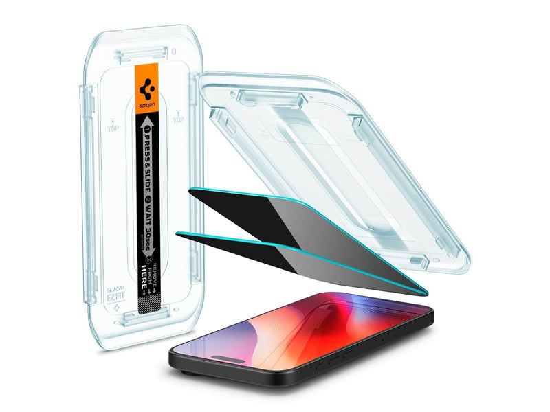 Spigen Glass tR EZ Fit (Privacy) 2 Pack - Transparency - iPhone 16 Pro Max