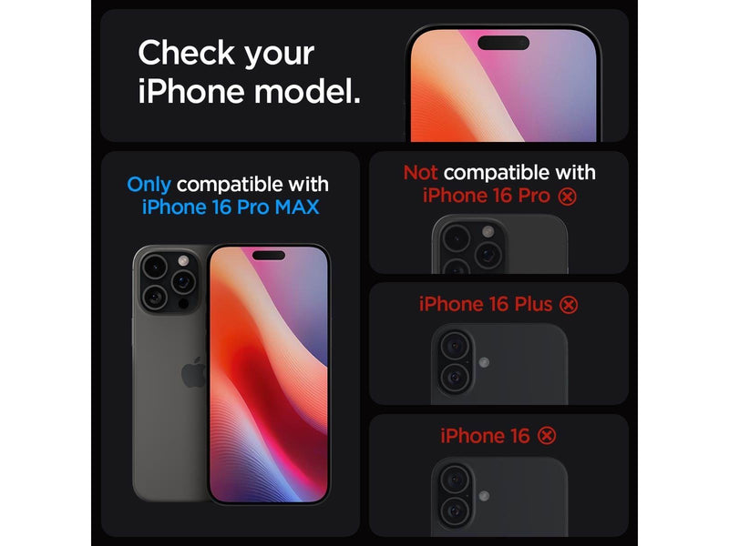 Spigen Glass tR EZ Fit (Privacy) 2 Pack - Transparency - iPhone 16 Pro Max