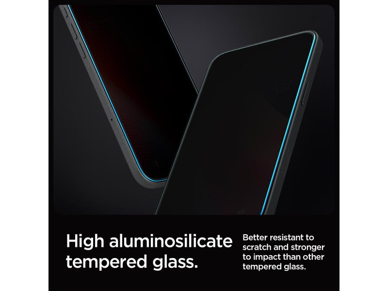 Spigen Glass tR EZ Fit (Privacy) 2 Pack - Transparency - iPhone 16 Pro Max