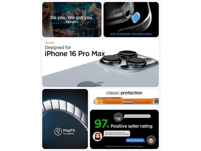 Spigen Classic C1 MagSafe - Tangerine - iPhone 16 Pro Max