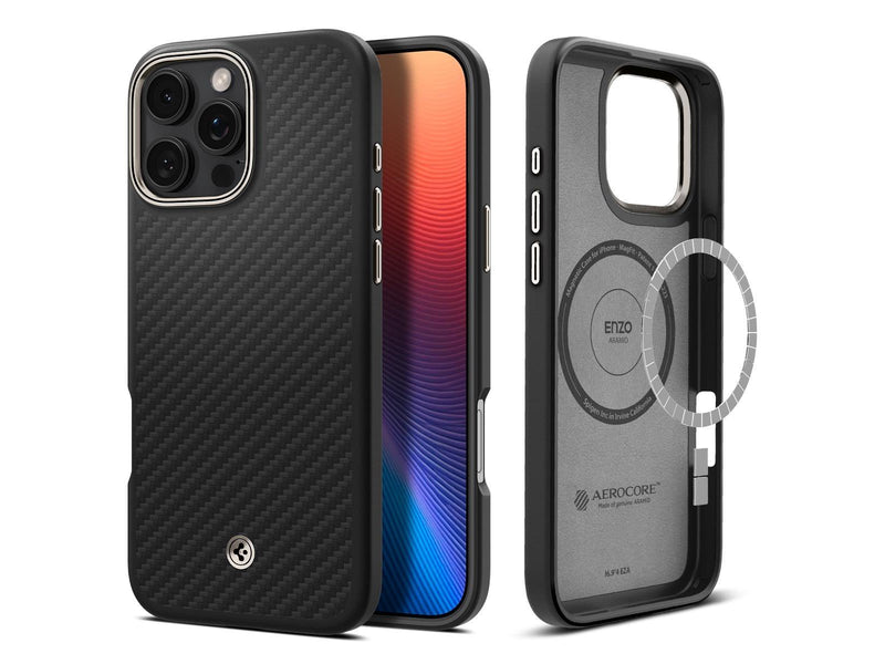 Spigen Enzo Aramid - Black - iPhone 16 Pro