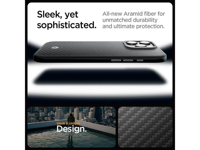 Spigen Enzo Aramid - Black - iPhone 16 Pro Max