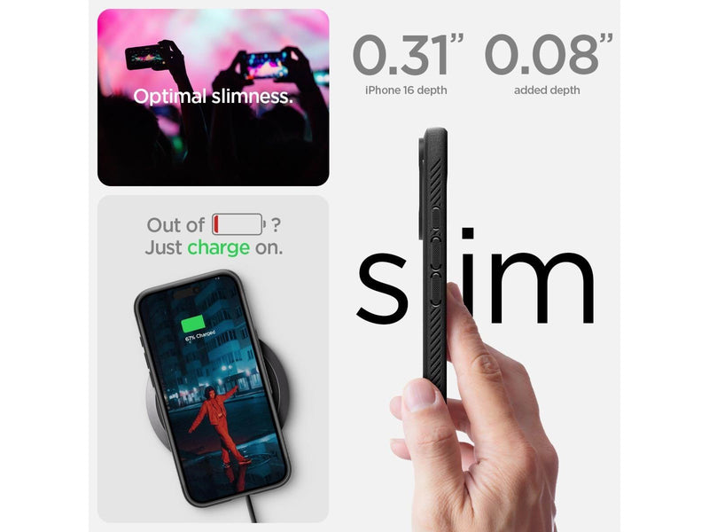 Spigen Rugged Armor MagSafe - Matte Black - iPhone 16
