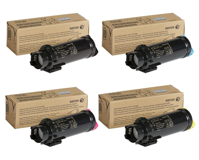 Xerox Original Toner Rainbow-Kit 4 Toner BK 2.500 Seiten CMY 1.000 Seiten für WorkCentre 6515 und 6510
