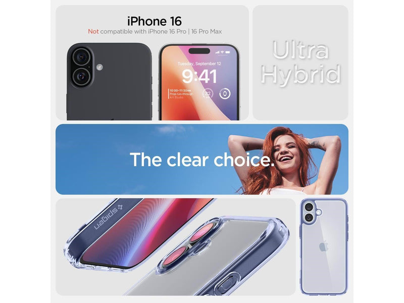 Spigen Ultra Hybrid - Sky Crystal - iPhone 16