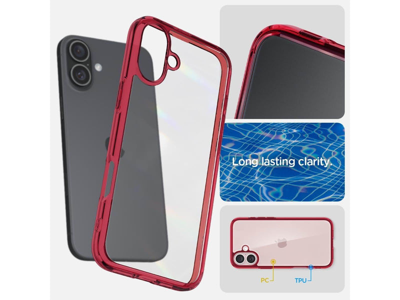 Spigen Ultra Hybrid - Red Crystal - iPhone 16