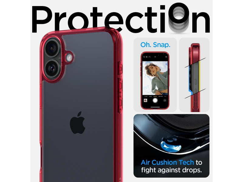 Spigen Ultra Hybrid - Red Crystal - iPhone 16