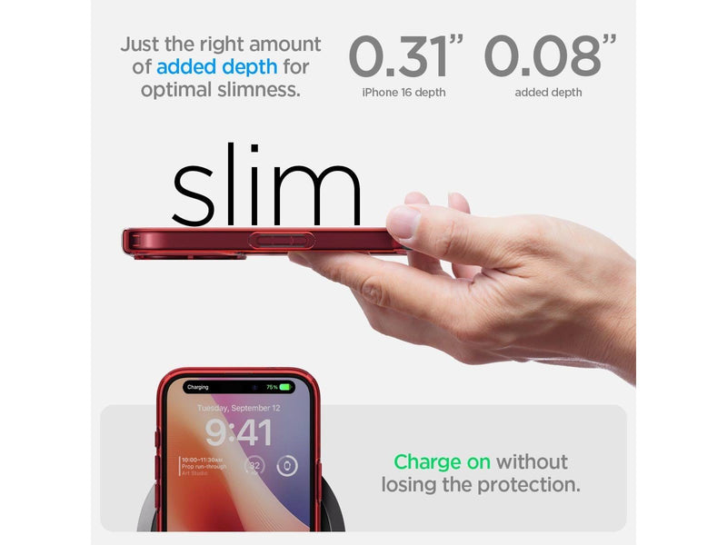 Spigen Ultra Hybrid - Red Crystal - iPhone 16
