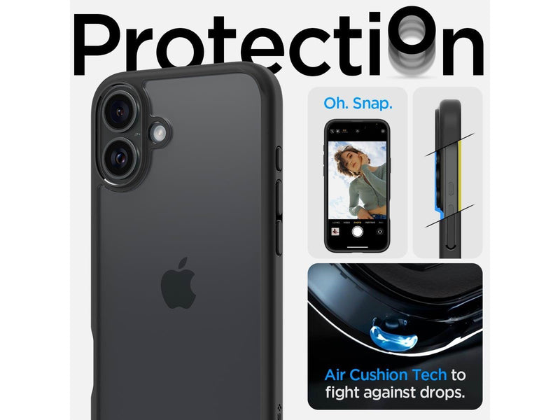 Spigen Ultra Hybrid - Matte Black - iPhone 16