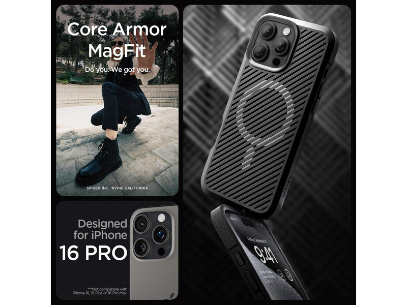 Spigen Core Armor MagSafe - Matte Black - iPhone 16 Pro