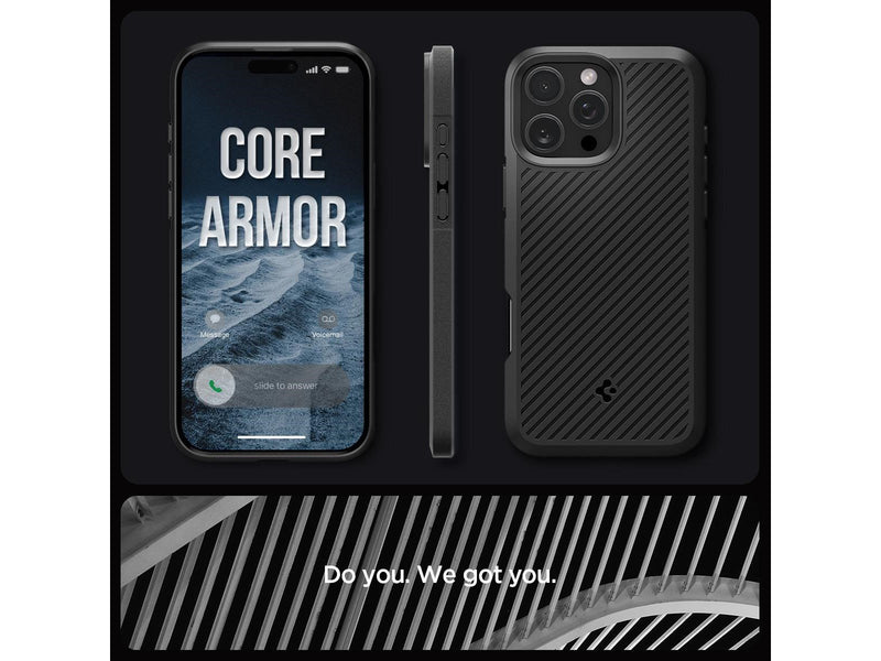 Spigen Core Armor - Matte Black - iPhone 16 Pro