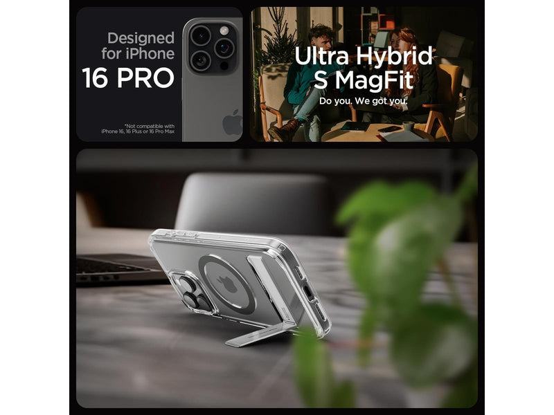 Spigen Ultra Hybrid S MagSafe - Graphite - iPhone 16 Pro