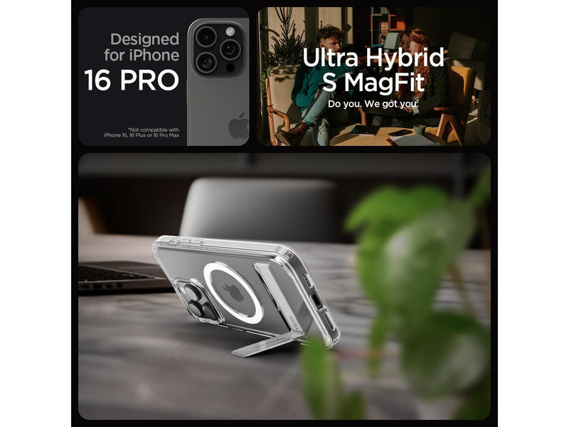 Spigen Ultra Hybrid S MagSafe - Crystal Clear - iPhone 16 Pro