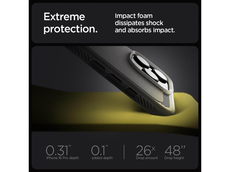 Spigen Rugged Armor MagSafe - Grey - iPhone 16 Pro