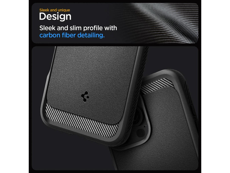 Spigen Rugged Armor MagSafe - Matte Black - iPhone 16 Pro