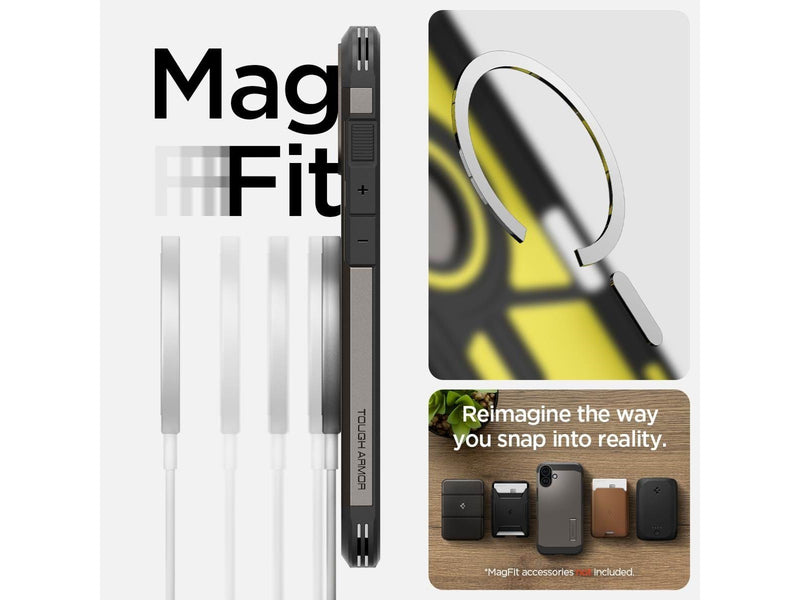 Spigen Tough Armor MagSafe - Gunmetal - iPhone 16 Plus