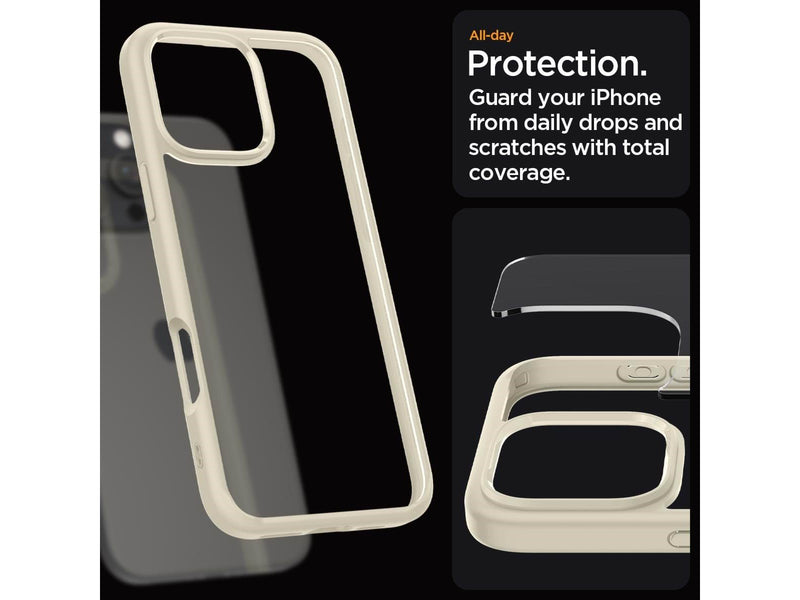 Spigen Crystal Hybrid - Mute Beige - iPhone 16 Pro Max