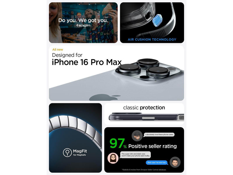 Spigen Classic C1 MagSafe - Graphite - iPhone 16 Pro Max