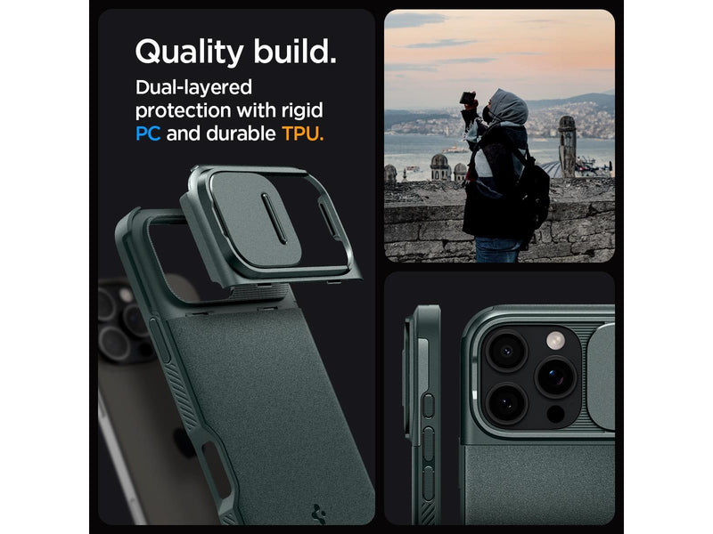 Spigen Optik Armor MagSafe - Abyss Green - iPhone 16 Pro Max