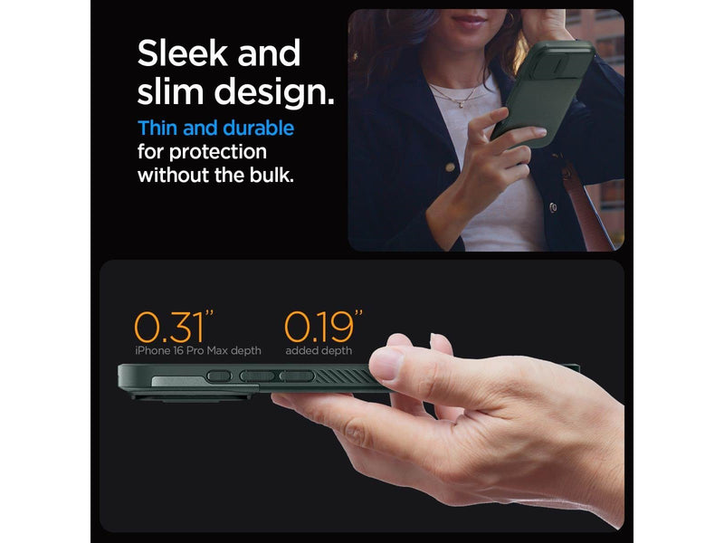Spigen Optik Armor MagSafe - Abyss Green - iPhone 16 Pro Max