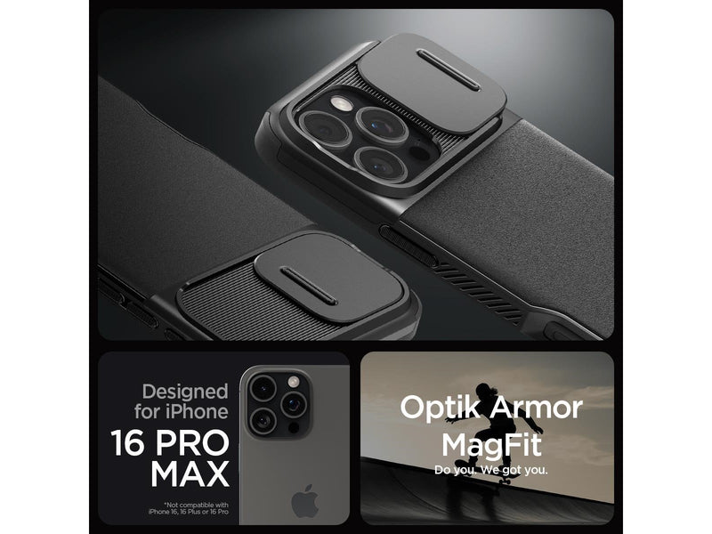Spigen Optik Armor MagSafe - Black - iPhone 16 Pro Max