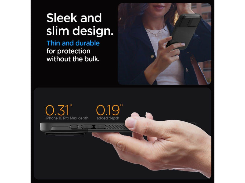Spigen Optik Armor MagSafe - Black - iPhone 16 Pro Max
