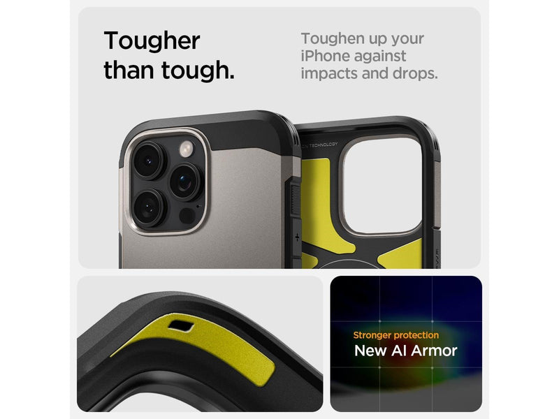 Spigen Tough Armor MagSafe - Gunmetal - iPhone 16 Pro Max