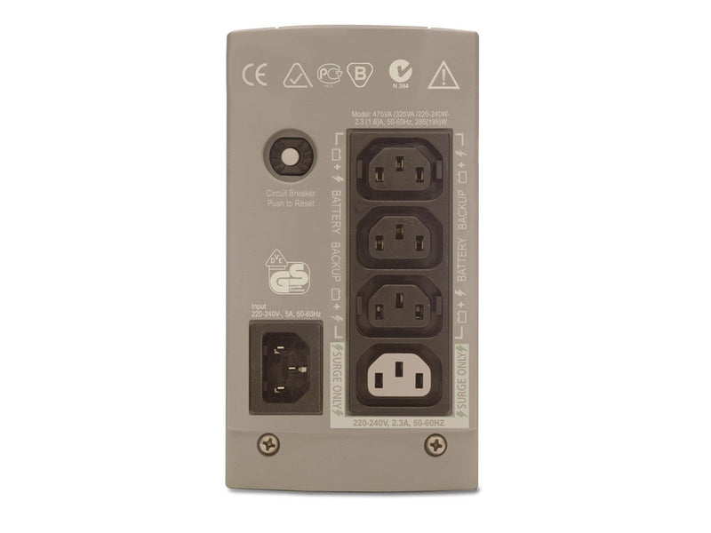 APC BK325I - Back-UPS CS - 325VA/195W - Standby UPS