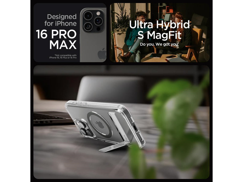 Spigen Ultra Hybrid S MagSafe - Graphite - iPhone 16 Pro Max