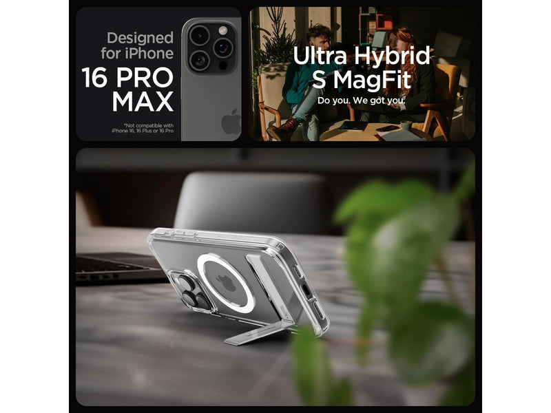 Spigen Ultra Hybrid S MagSafe - Crystal Clear - iPhone 16 Pro Max