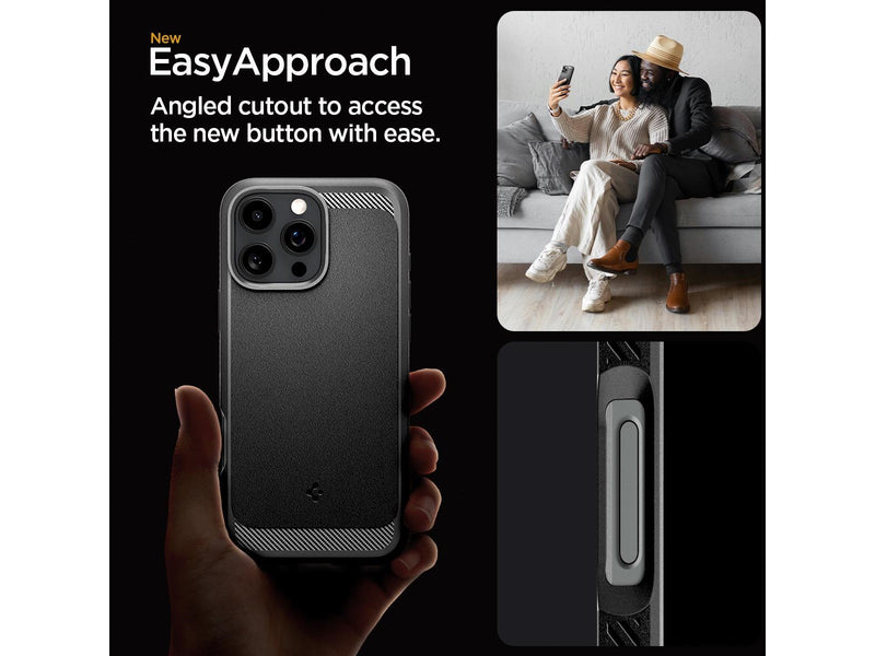 Spigen Rugged Armor MagSafe - Matte Black - iPhone 16 Pro Max
