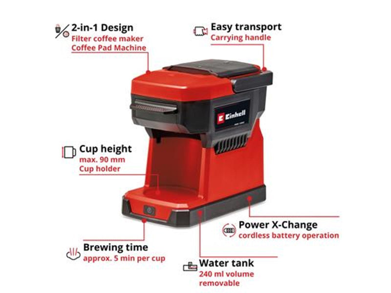 Einhell Cordless Coffee Maker TE-CF 18 Li-Solo