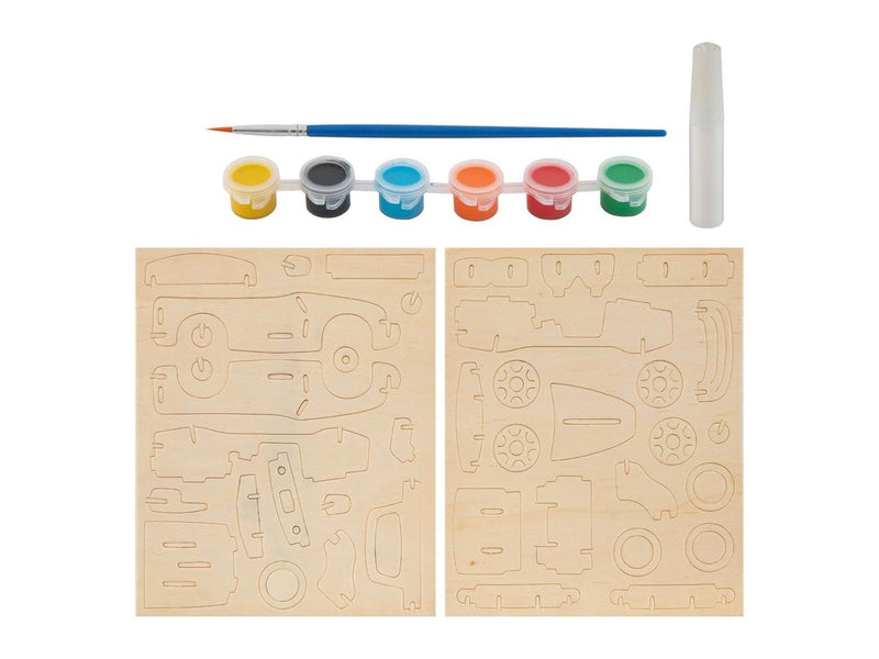 Grafix Wooden Construction and Painting Package - Car