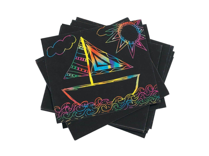 Colorations - Scratch Card Rainbow Colors Set of 25