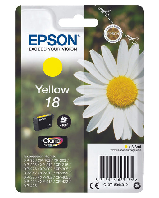 Epson Original 18 Gänseblümchen Druckerpatrone - gelb (C13T18044012)