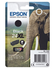 Epson Original 24XL Elefant Druckerpatrone schwarz 500 Seiten 10ml (C13T24314012)