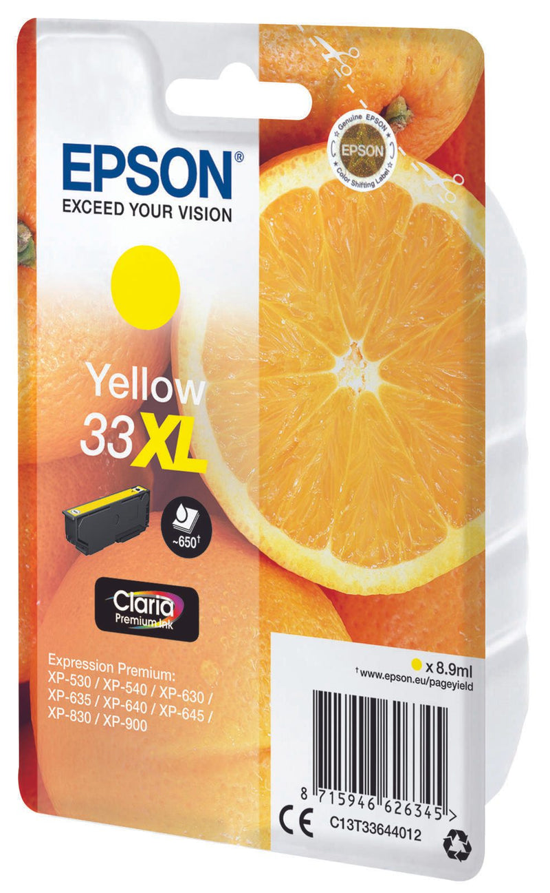 Epson Original 33XL Orange Druckerpatrone - gelb (C13T33644012)