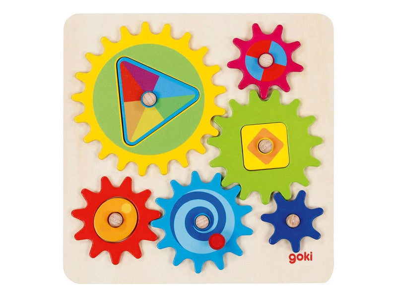 Goki Wooden Gears Puzzle 10 pcs.