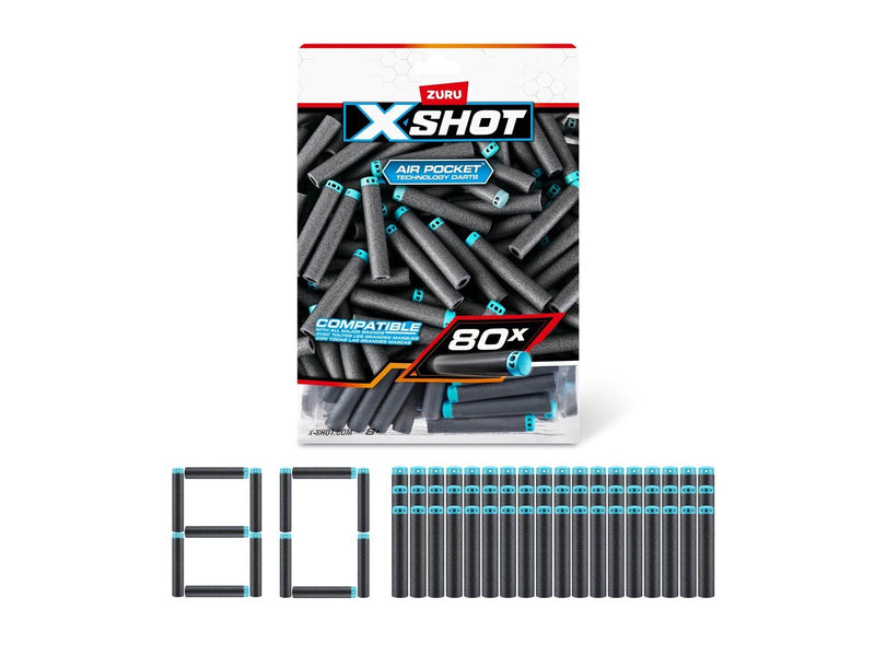 X-shot Excel Darts Refill Pack (80 Darts) ZURU