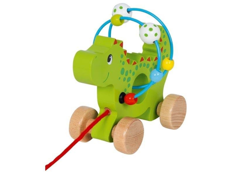 Goki Wooden Pull Animal Dragon with Locomotor Spiral