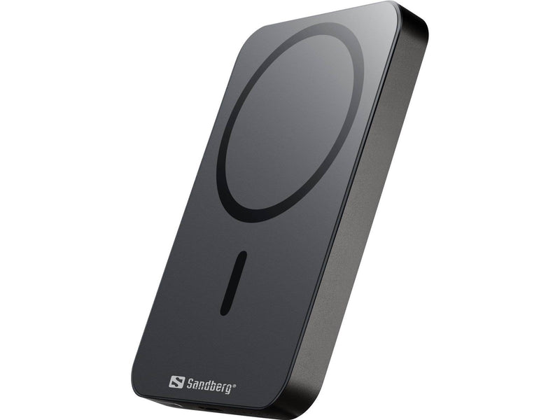 Sandberg Mag Wireless Powerbank 5000 ALU Powerbank (Akku) - Grau - 5000 mAh