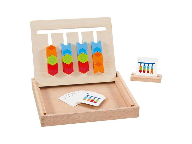Goki Wood Color Sorting Board in Wooden Box