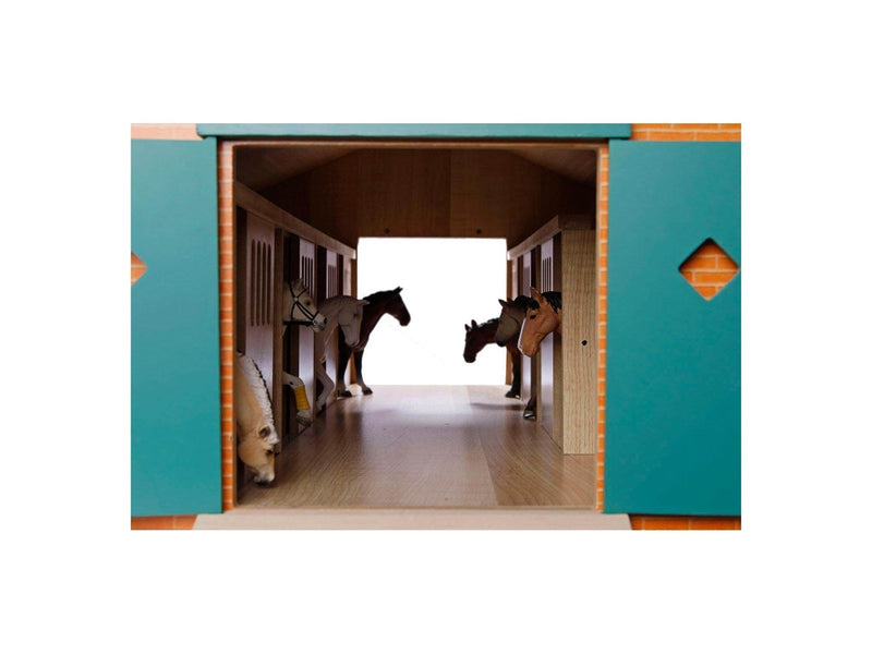 Kids Globe Horse stable with 7 boxes 1:24