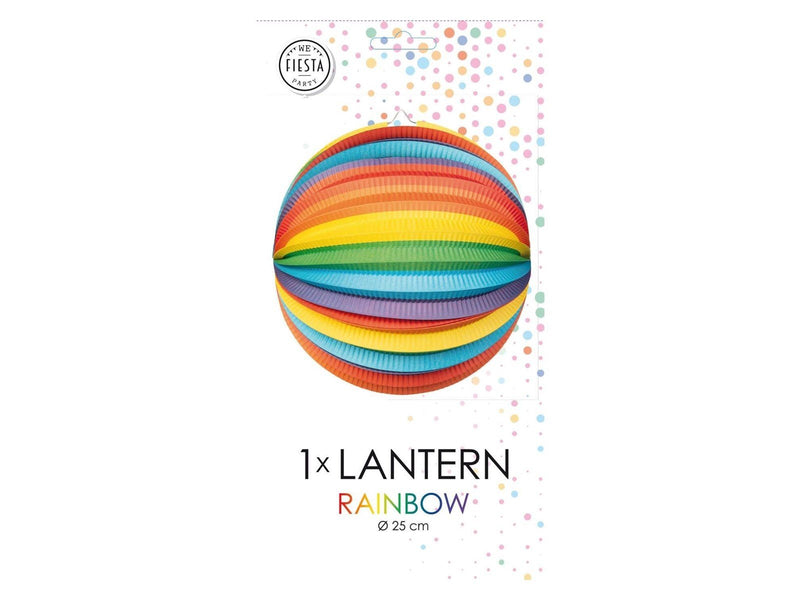 Globos Paper Lantern Round Rainbow 25cm
